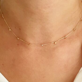 Scattered Stars 9ct Gold Necklace, 6 of 9