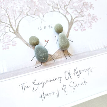 Engagement Proposal Love Tree Pebble Picture Gift, 2 of 3