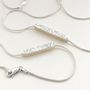 Embossed Silver Bar Necklace, thumbnail 7 of 12