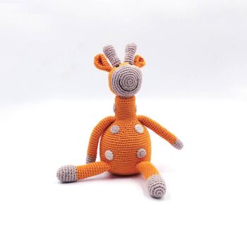 Handmade Giraffe Orange Fair Trade Toy, 3 of 4