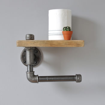 Industrial Toilet Roll Holder And Shelf, 2 of 3