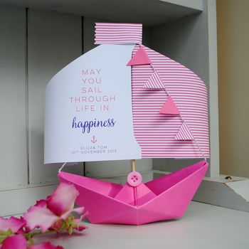 Wedding Paper Boat Card Gift Keepsake, 5 of 12