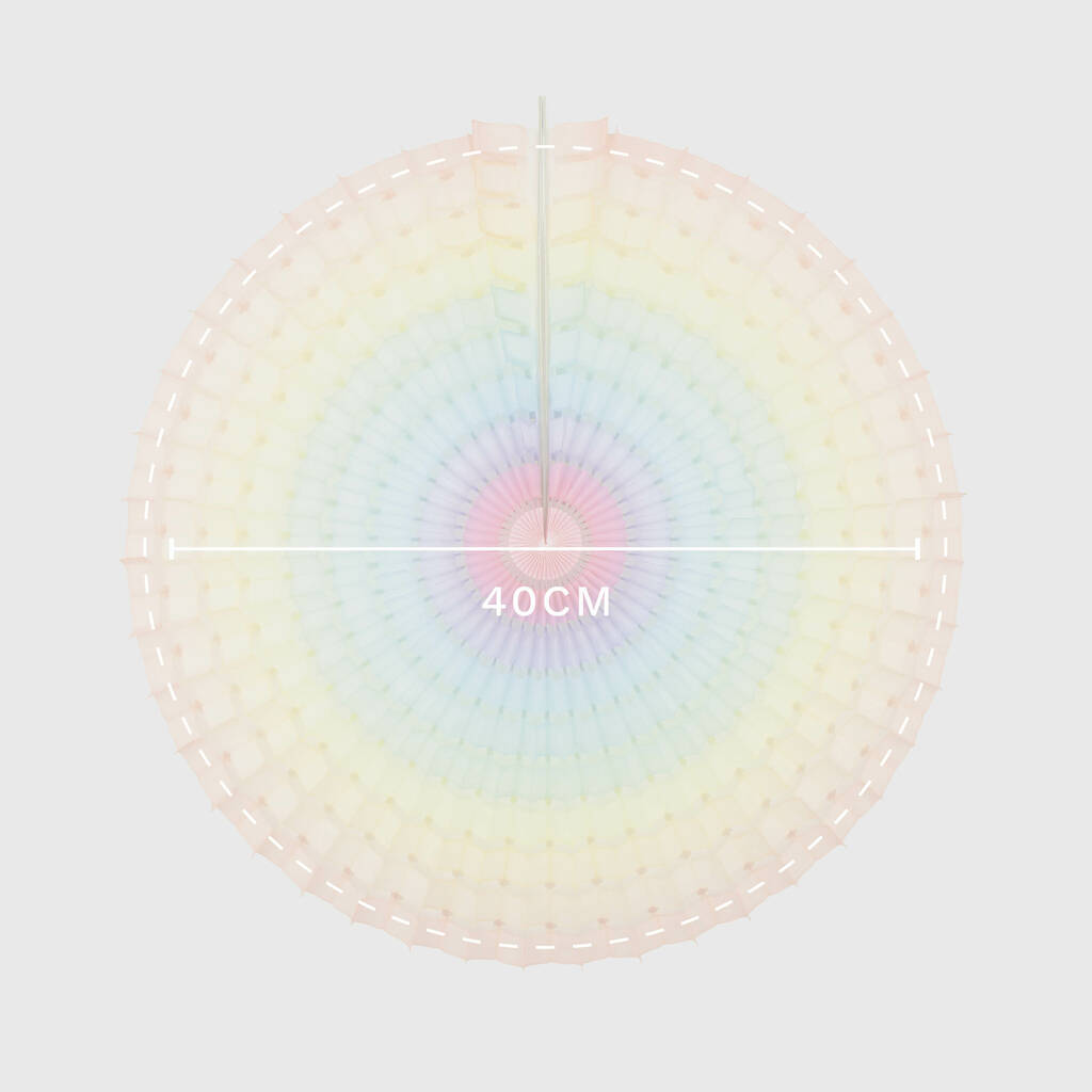 Striped Paper Fan Decoration Pastel By The Conscious