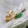 Emerald Stud Earrings, thumbnail 4 of 8
