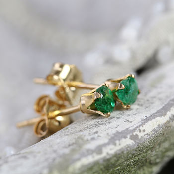 Emerald Stud Earrings, 4 of 8