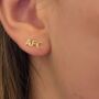 Arsenal Afc Earrings Football Fan Gift For Her Gold Plated 925, thumbnail 1 of 5
