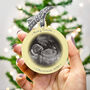 Personalised Baby Scan Christmas Bauble, thumbnail 1 of 8