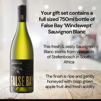 Vino Coco Father's Day Sauvignon Blanc White Wine And 'Dad's Wine' Slate Coaster Gift Set, 2 of 8