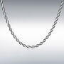 Silver Contrast Twist Chain Necklace, thumbnail 2 of 4