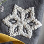 Set Of Four Grey Snowflake Napkins, thumbnail 2 of 3