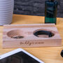 Personalised Wooden Phone, Tablet And Accessories Stand, thumbnail 2 of 5