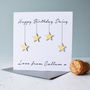 Personalised Wooden Stars Message Card, thumbnail 1 of 3