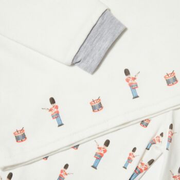 Baby And Children's White Soldier Print Pyjamas, 7 of 7