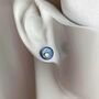 Gemstone Sterling Silver Round Studs Lab Grown Diamond, thumbnail 3 of 9