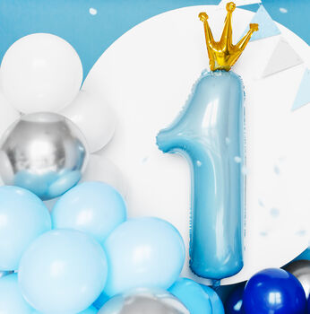 Blue And Silver Balloon Arch, 3 of 5