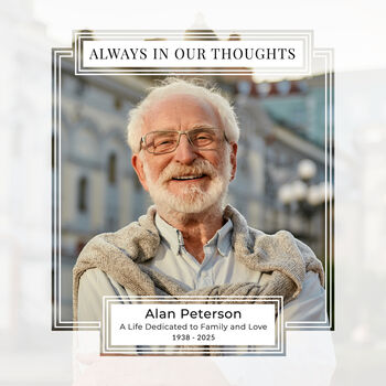 Always In Our Thoughts Personalised Memorial Photo Slate, 3 of 6