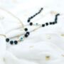 Golden Plated Turkish Evil Eye Black Beads Necklace, thumbnail 3 of 6