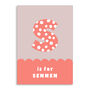 Spots And Scallops Kids Personalised Name Initial Print, thumbnail 4 of 8
