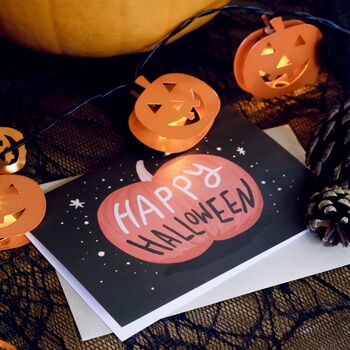 Happy Halloween Pumpkin Greetings Card, 3 of 5