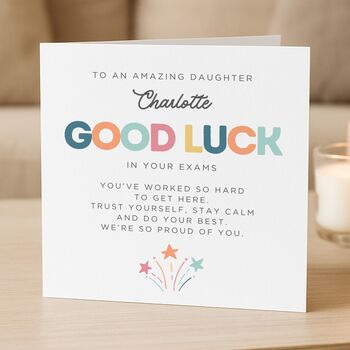 Good Luck In Your Exams Card For Daughter, 2 of 8