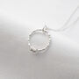 Sterling Silver 40th Birthday Circle Necklace, thumbnail 1 of 10