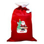 Personalised Santa Pom Pom Red Christmas Sack, thumbnail 4 of 4