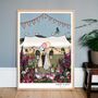 Wedding Marquee Personalised Fine Art Print, thumbnail 1 of 3