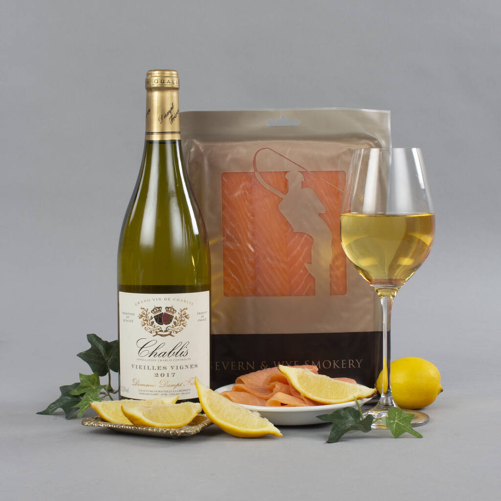 Salmon And Chablis Gift Set By Virginia Hayward