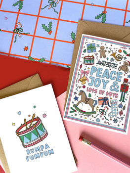 Peace, Joy And Lots Of Toys Festive Card, 2 of 2