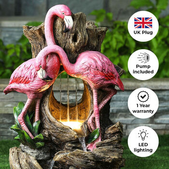 Flamingo LED Garden Water Feature, 2 of 5