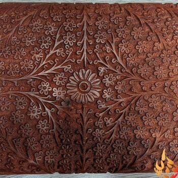 Floral Carved Ornate Wooden Box, 4 of 5