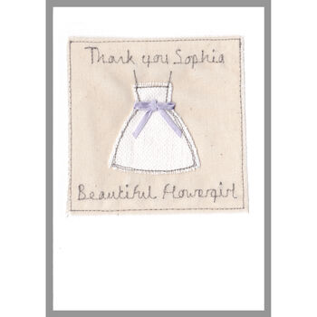 Personalised Bridesmaid Or Flowergirl Thank You Card, 7 of 12
