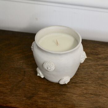 Handmade Piped Dots Ceramic Jar Fragranced Soy Candle, 3 of 3