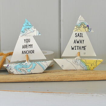 Personalised Mini Driftwood Sailboats, 5 of 7