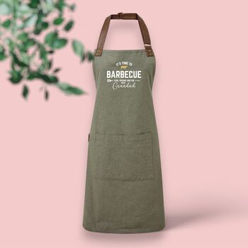 Personalised 'It's Time To Barbeque' Adult Apron, 4 of 10