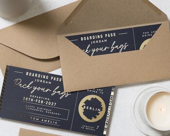 Holiday Reveal Boarding Pass Travel Ticket Gift, 6 of 9