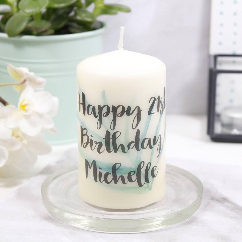 Personalised Happy Birthday Candle By Olivia Ltd