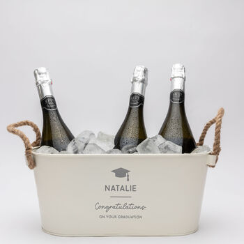 Personalised Metal Ice Bucket Graduation Gifts For Son, 5 of 7