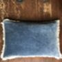 Stonewashed Velvet Cushion Cover 60x40, thumbnail 5 of 5