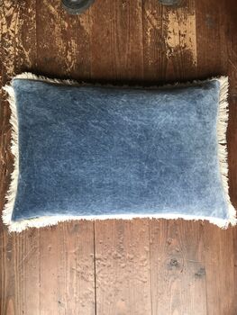 Stonewashed Velvet Cushion Cover 60x40, 5 of 5