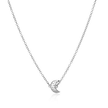 Moon And Back Silver Necklace | Crescent Moon Necklace Gift, 3 of 9
