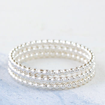 Thin Rings. Sterling Silver Stackable Ring Set, 2 of 10