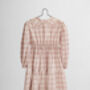 Pink Macro Check Hortensia Handmade Dress, thumbnail 2 of 4