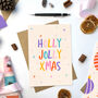 Holly Jolly Christmas Card | Festive | Holiday, thumbnail 1 of 3