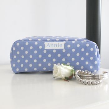 Personalised Wipe Clean Spotty Make Up Bag, 2 of 5
