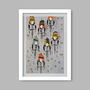 Over The Cobbles Cycling Poster Print, thumbnail 3 of 4
