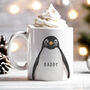 Personalised Christmas Penguin Mug With Name, thumbnail 2 of 3