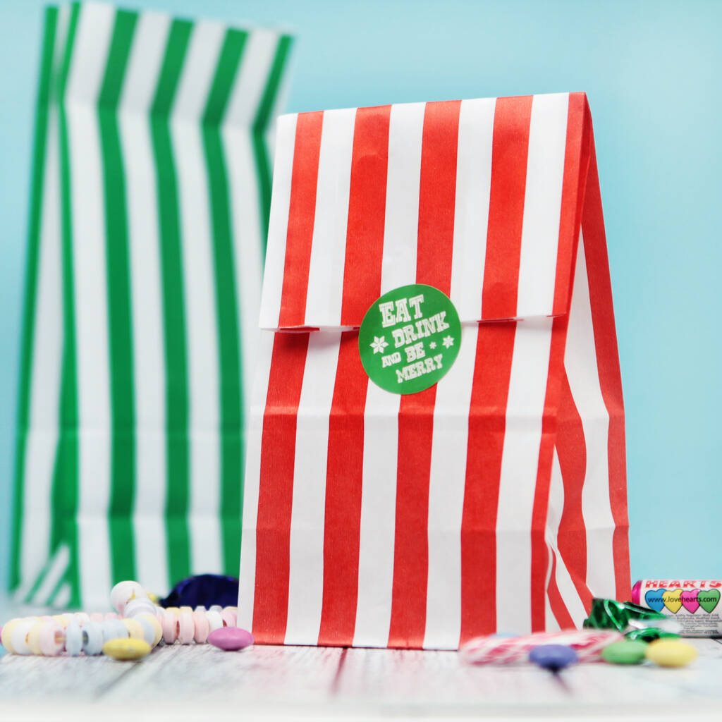 Christmas Sweet Bags And Festive Stickers