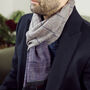 Men's Personalised Reversible Gingham Check Scarf, thumbnail 3 of 9