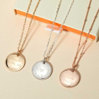 Personalised Beaded Disc Necklace, 2 of 7